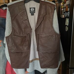 The Bradford Exchange John Wayne Leather & Suede Vest “The Duke” Medium